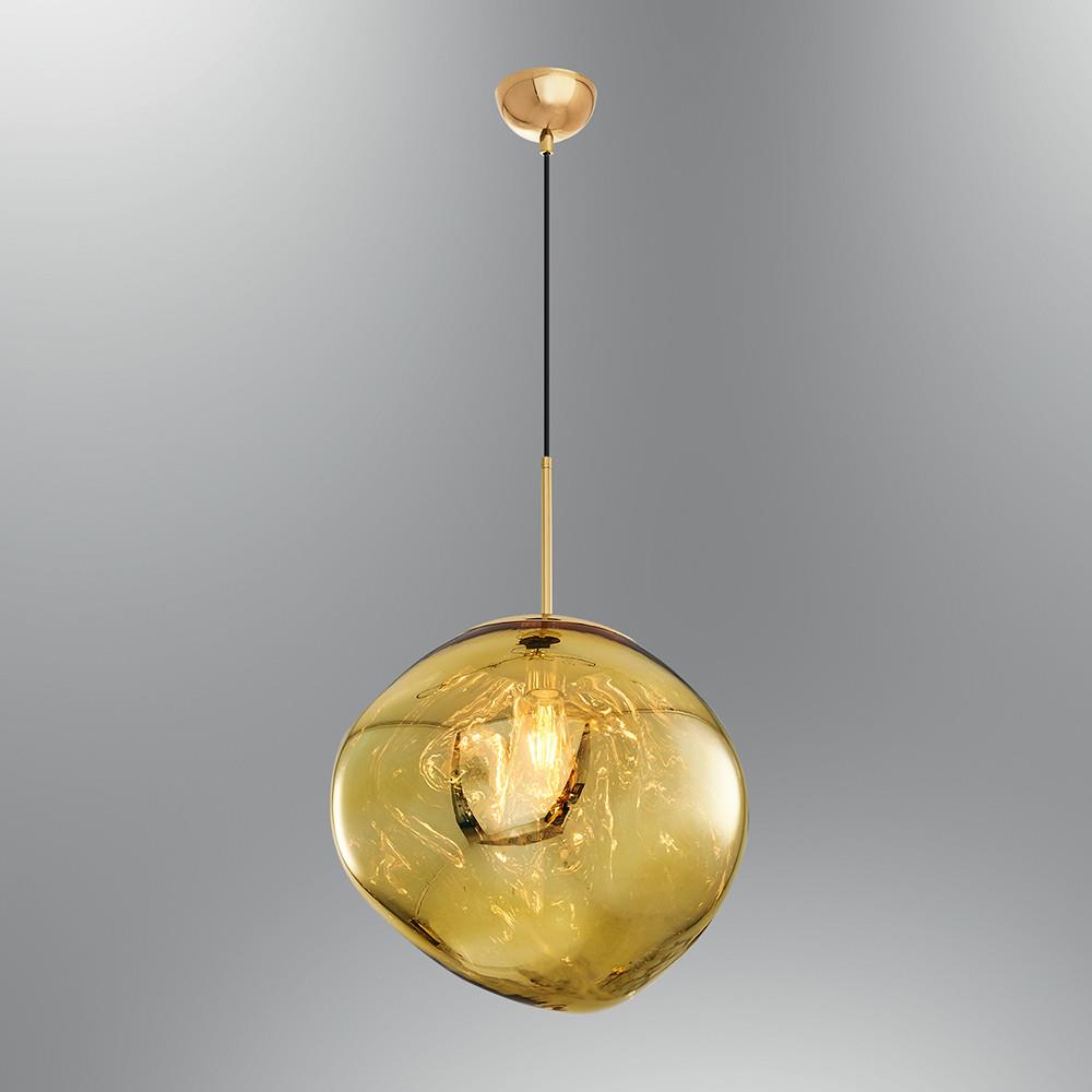 Cam Sarı Sarkıt Avize 120 cm (3219-2-03)
