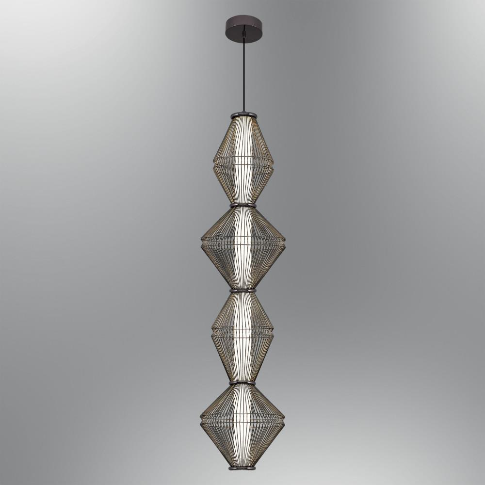 Platin Metal Trian 4 Sarkıt Avize 200 cm