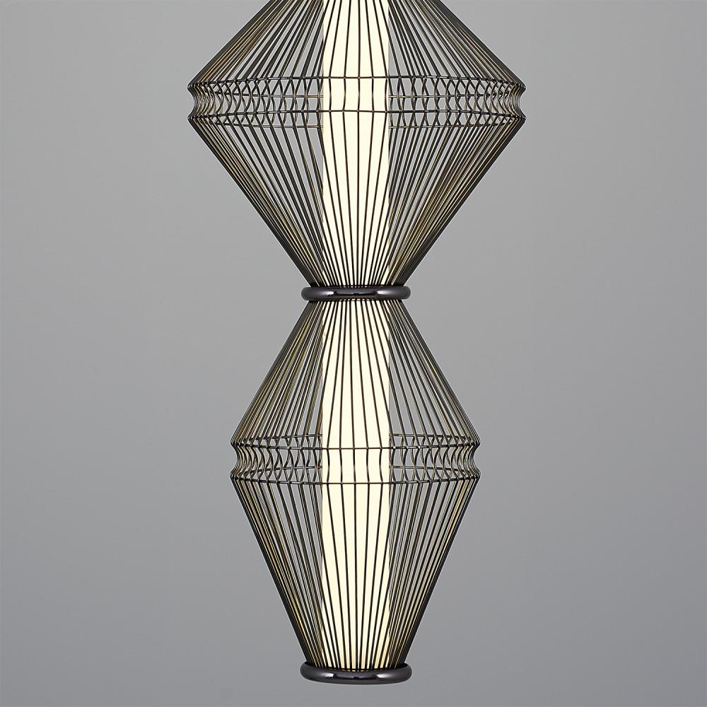 Platin Metal Trian 4 Sarkıt Avize 200 cm — görsel 3