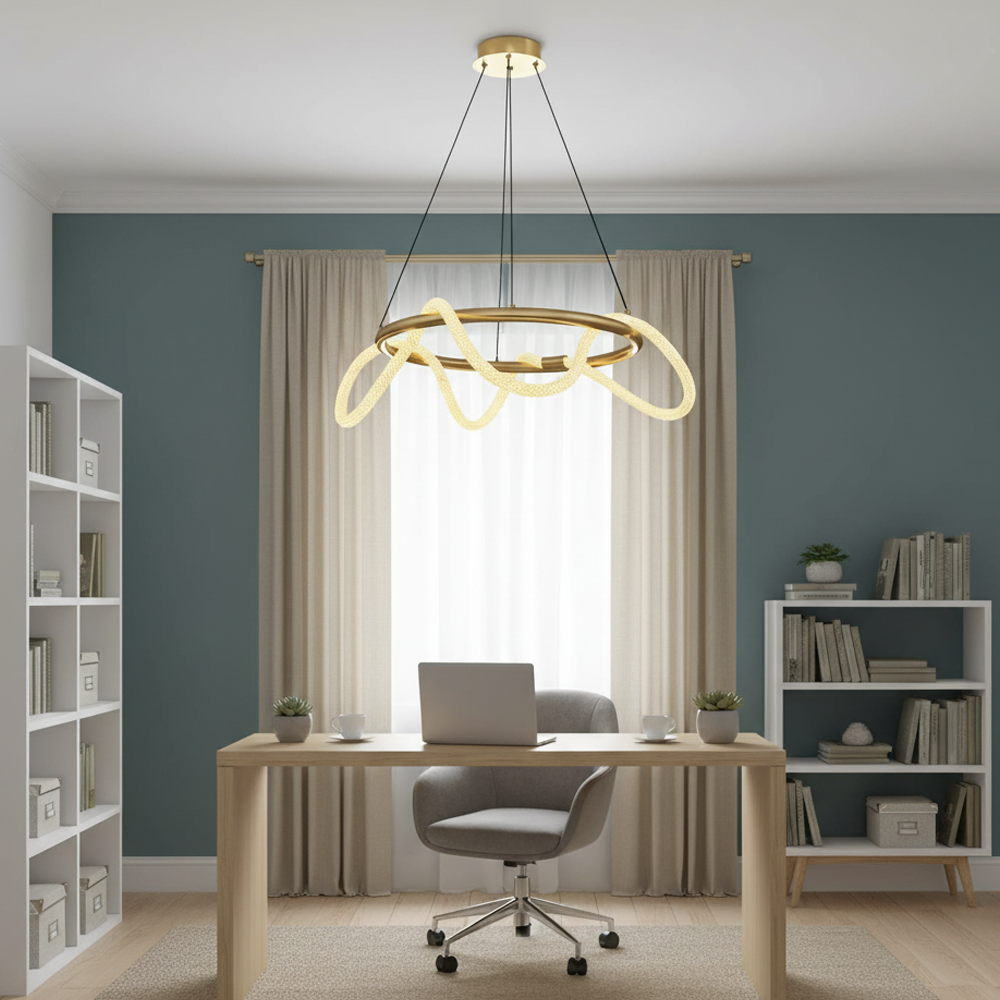 Eskitme Metal 60Cm.Daire Hortum Avize 120 cm — görsel 8
