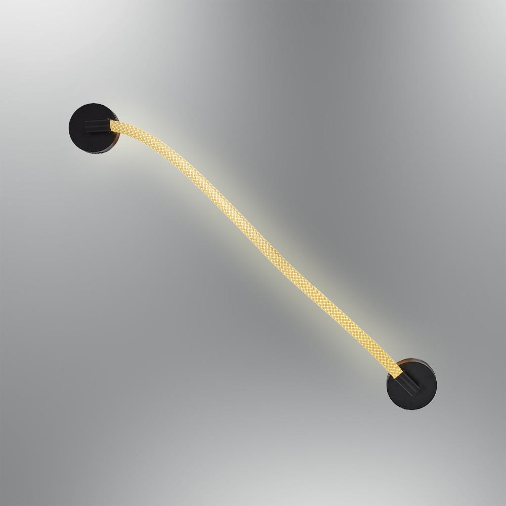 Siyah Metal Yatay Hortum Aplik 50 cm
