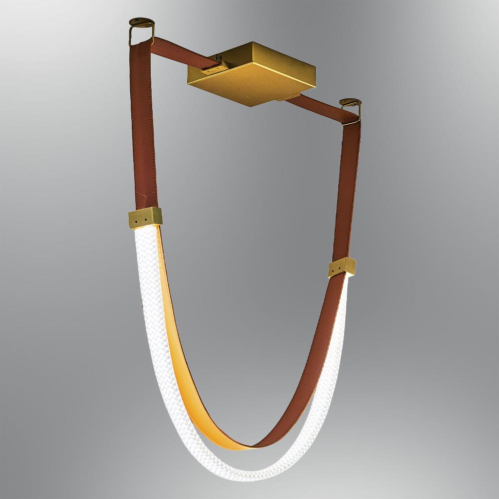Tekli Metal Göbekli Kemer Sarkıt Avize 55 cm — görsel 2
