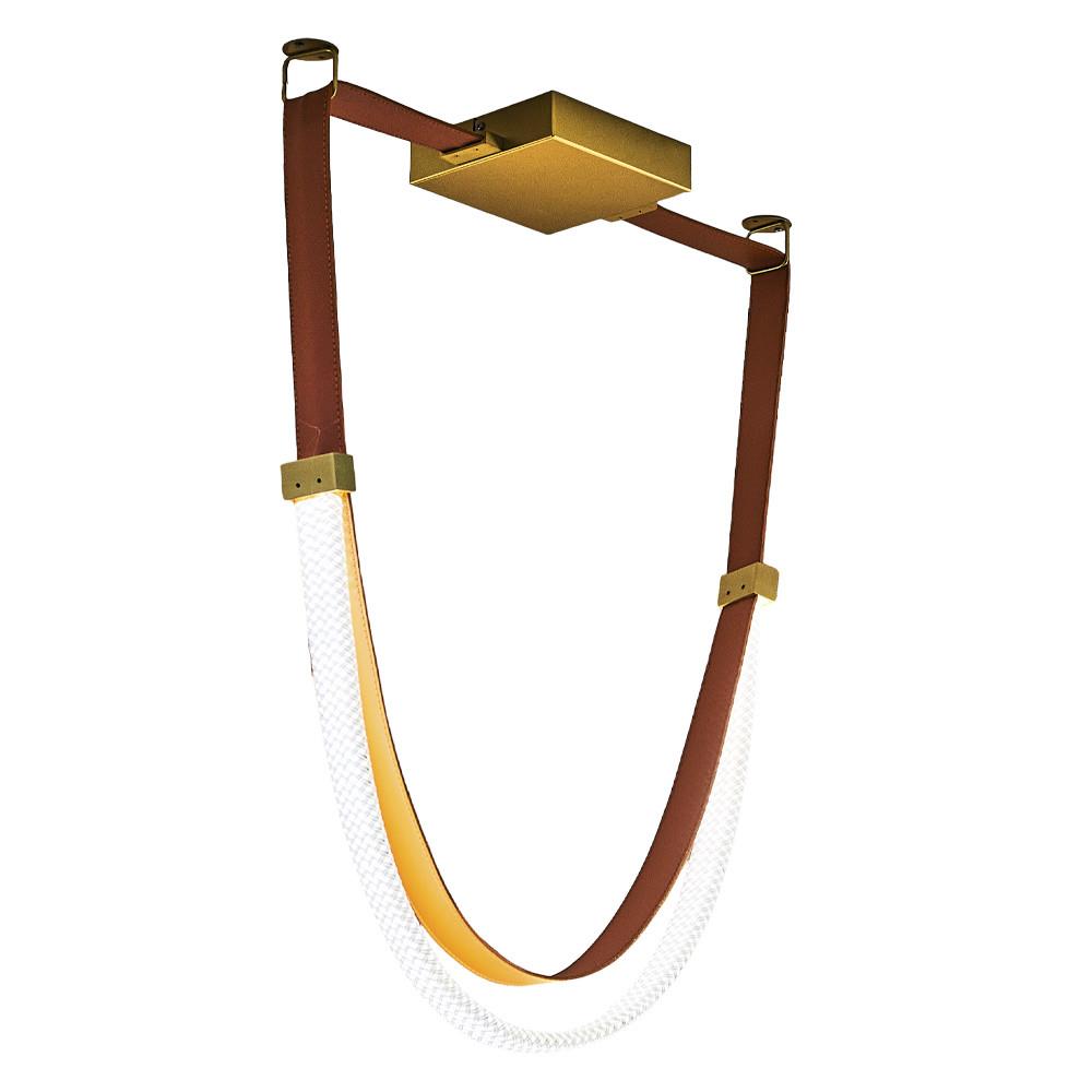 Tekli Metal Göbekli Kemer Sarkıt Avize 55 cm — görsel 3
