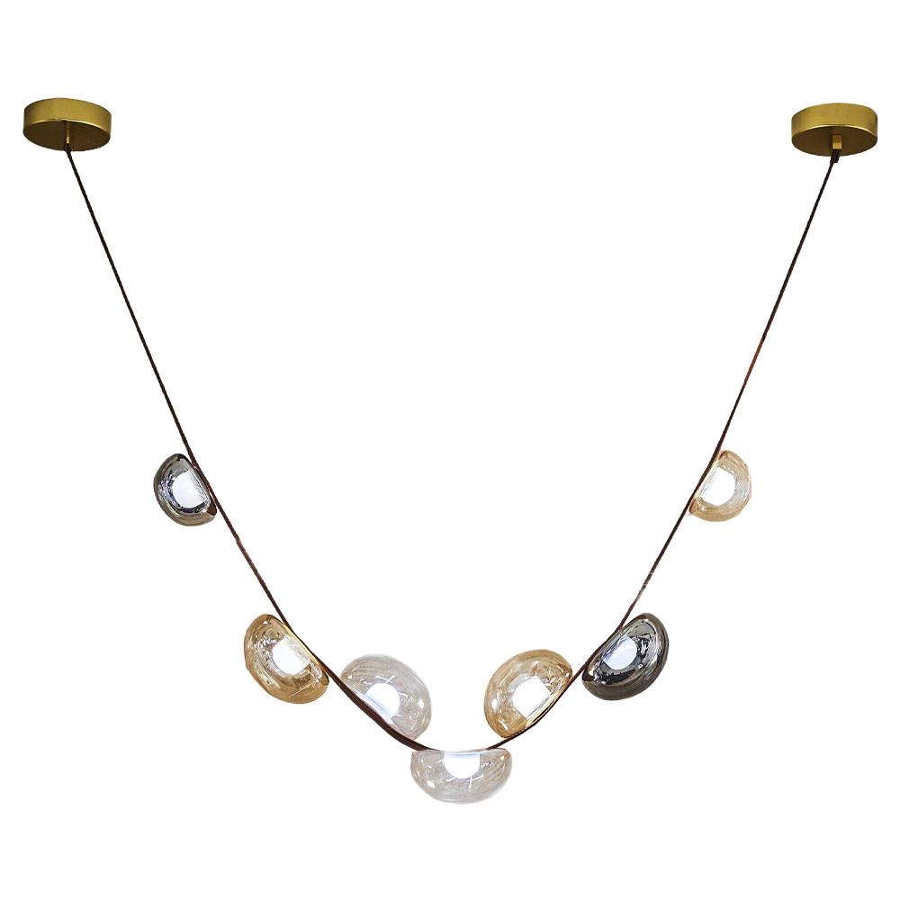 Tekli Metal Kemer 7 Sarkıt Avize 90 cm — görsel 3