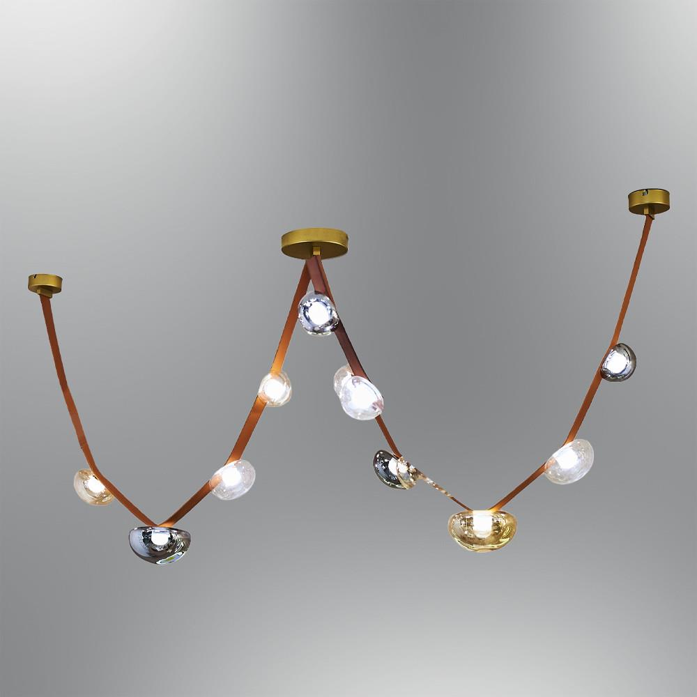 معدن ثنائي حزام معلق ثريا 145 cm 25W Metal İkili Kemer Sarkıt Avize 145 cm 25W