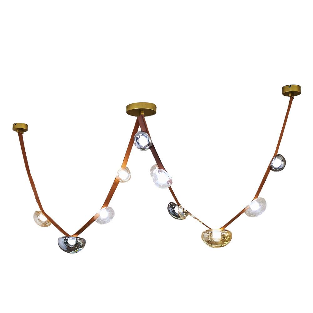 Metal İkili Kemer Sarkıt Avize 145 cm 25W — görsel 2