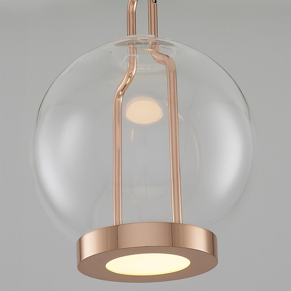 Tekli Metal Krater Sarı Sarkıt Avize 120 cm — görsel 3