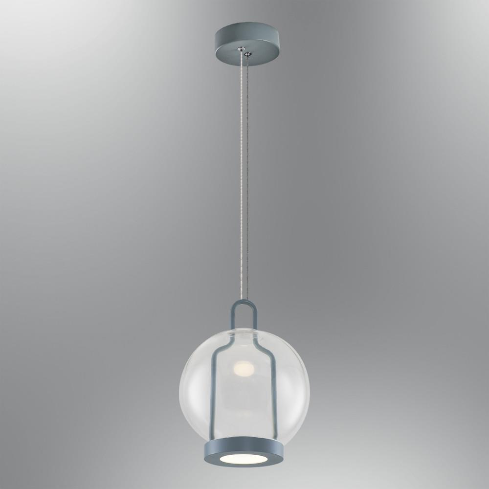 Tekli Metal Krater Gri Sarkıt Avize 120 cm 13W