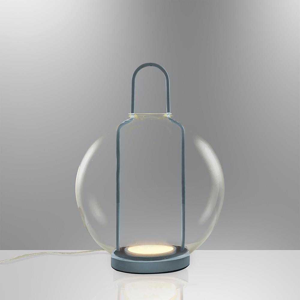 Metal Krater Grey Table Lamp 27 cm Metal Krater Grey Table Lamp 27 cm