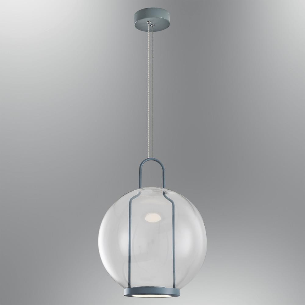 Tekli Metal Krater Gri Sarkıt Avize 120 cm 18W