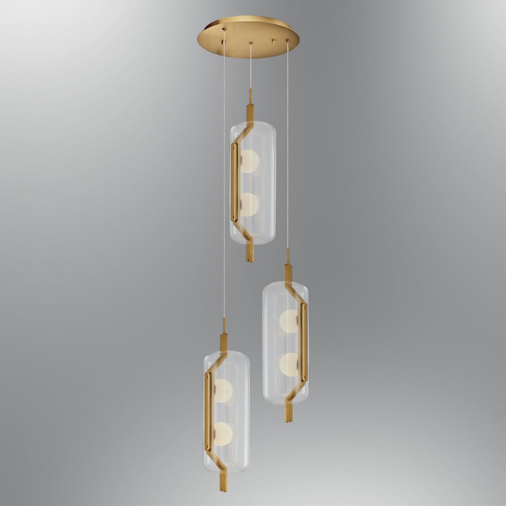 Metal Ponni Sarı Sarkıt Avize 120 cm (3436-3A-03)