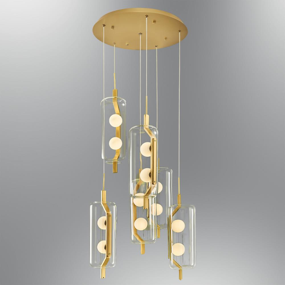 Metal Ponni Sarı Sarkıt Avize 120 cm (3436-6A-03) — görsel 4