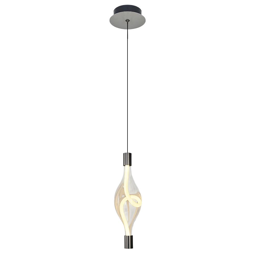 Tekli Metal Hare PLATİN Sarkıt Avize 120 cm