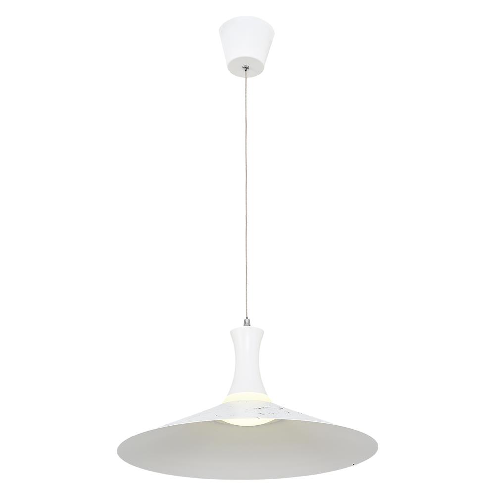 BEYAZ Metal Revi TEKLİ Sarkıt Avize 40 cm