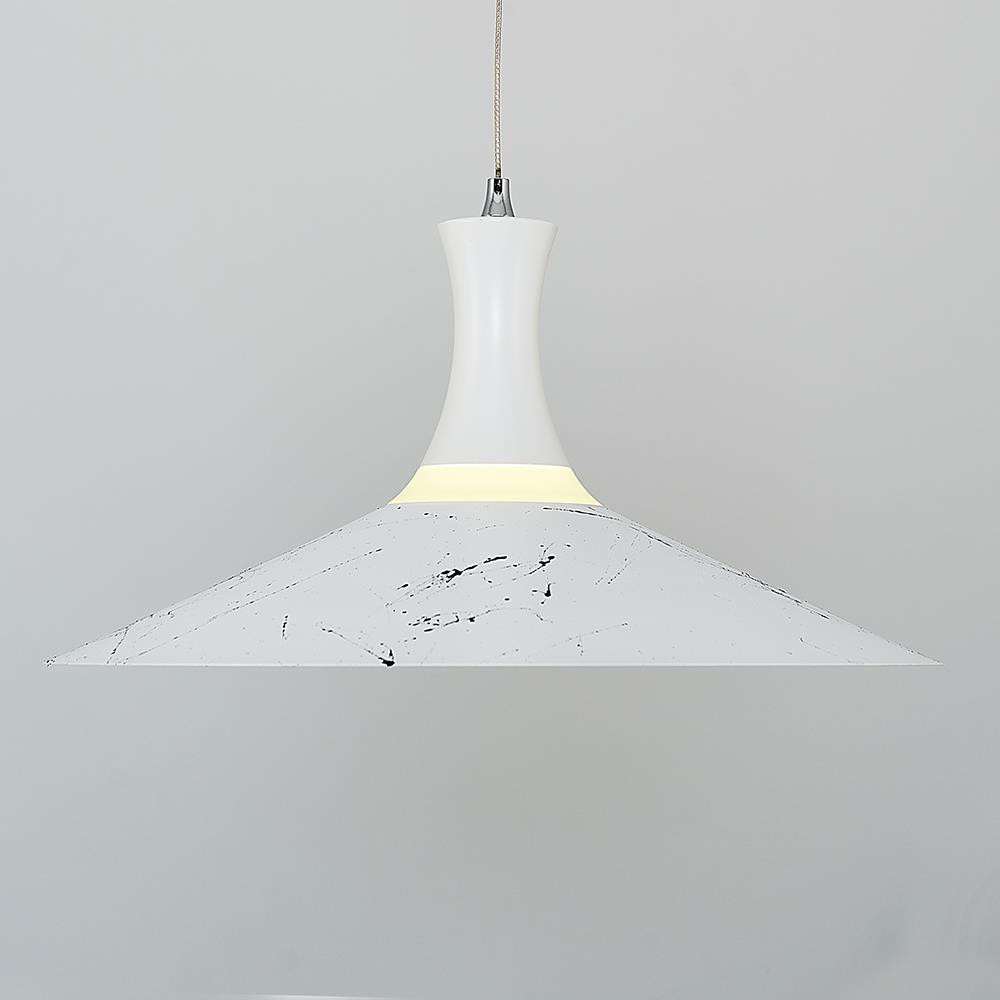 BEYAZ Metal Revi TEKLİ Sarkıt Avize 40 cm — görsel 3