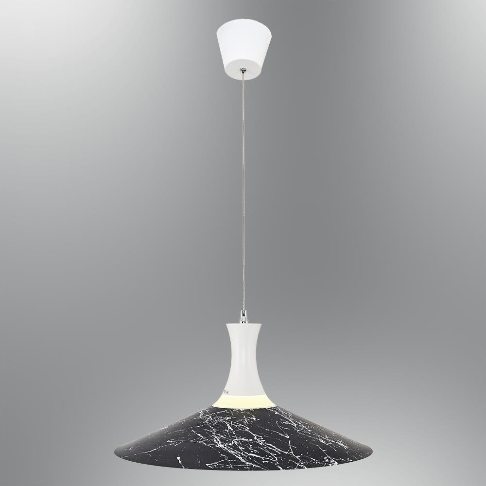 Siyah Metal Revi TEKLİ Sarkıt Avize 40 cm