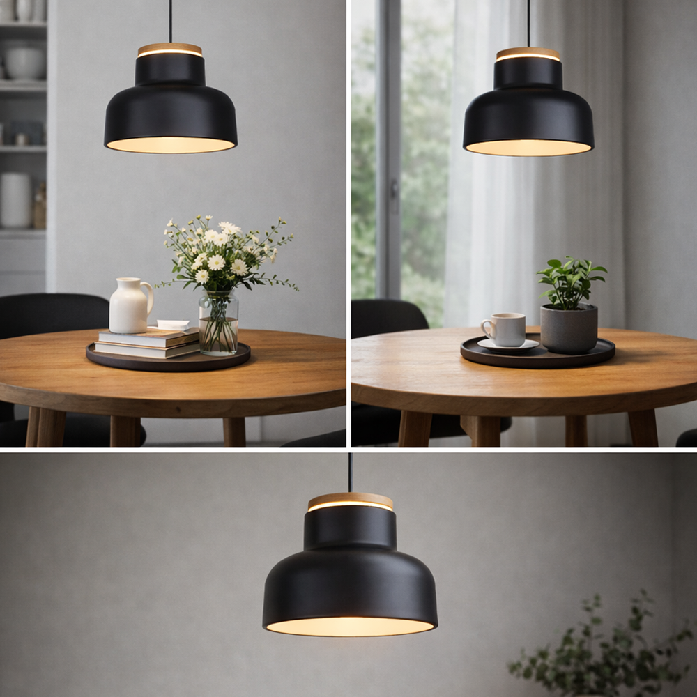 Tekli Siyah Metal Tigo Düz Sarkıt Avize 120 cm 25W — görsel 3
