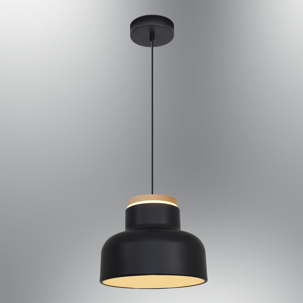 Tekli Siyah Metal Tigo Düz Sarkıt Avize 120 cm 25W — görsel 4