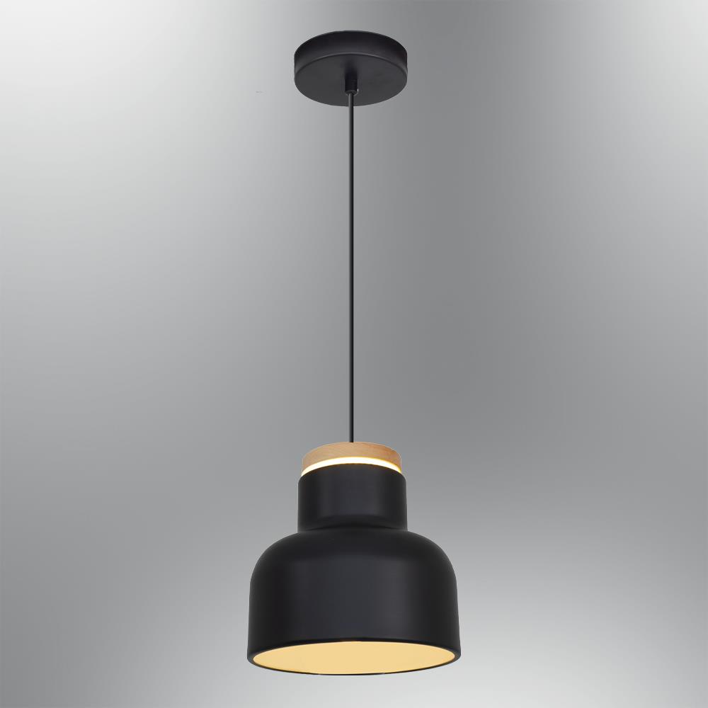 Tekli Siyah Metal Tigo Düz Sarkıt Avize 120 cm 20W