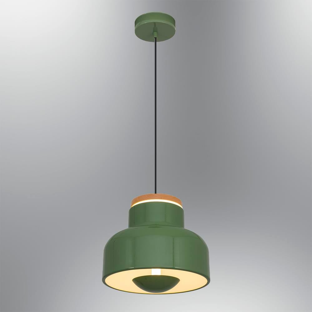 Tekli Yeşil Metal Maas Spotlu Sarkıt Avize 120 cm 30W