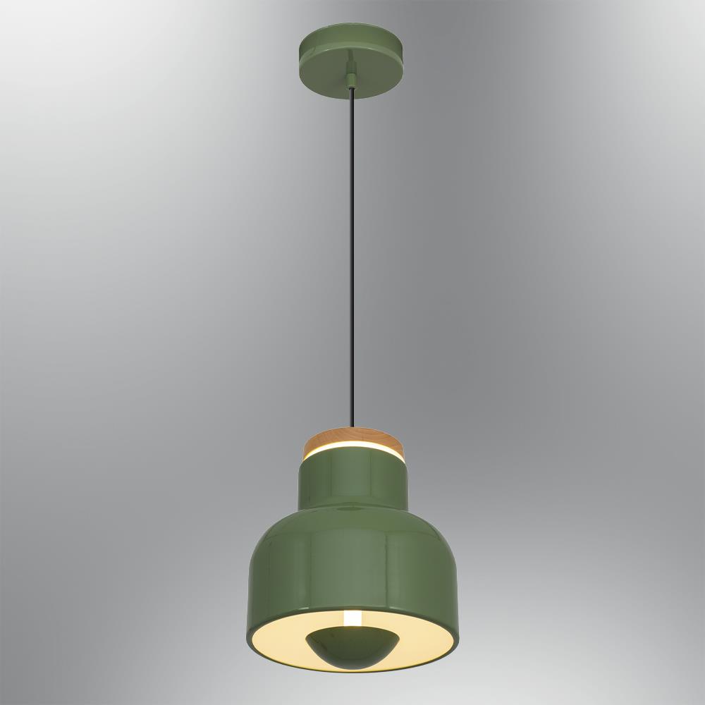 Tekli Yeşil Metal Maas Spotlu Sarkıt Avize 120 cm 20W