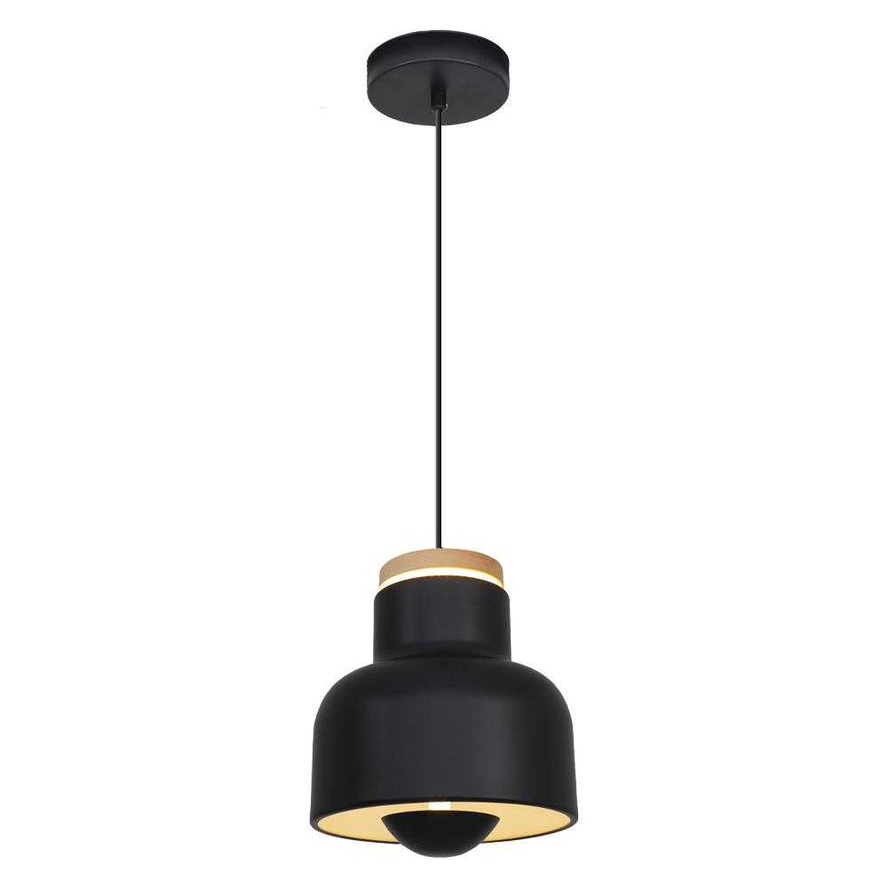 Tekli Siyah Metal Maas Spotlu Sarkıt Avize 120 cm 20W