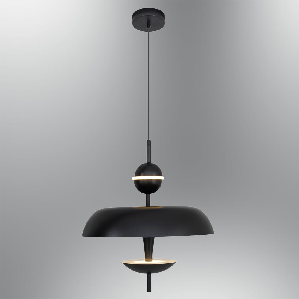 Tekli Metal Pixie Siyah Sarkıt Avize 120 cm — görsel 4