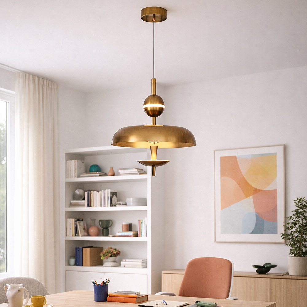 Tekli Metal Pixie Eskitme Sarkıt Avize 120 cm — görsel 7
