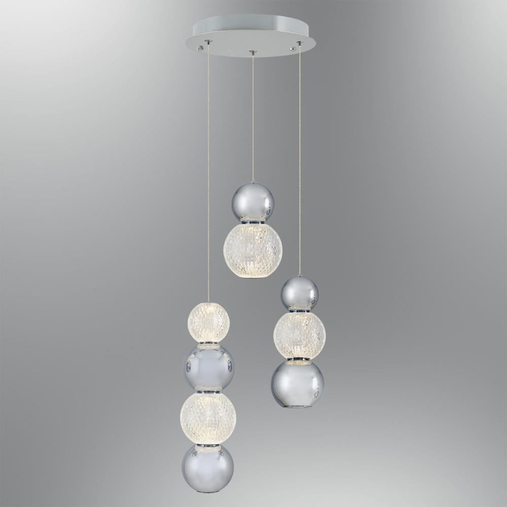 Krom Metal Güneş Sarkıt Avize 120 cm — görsel 5