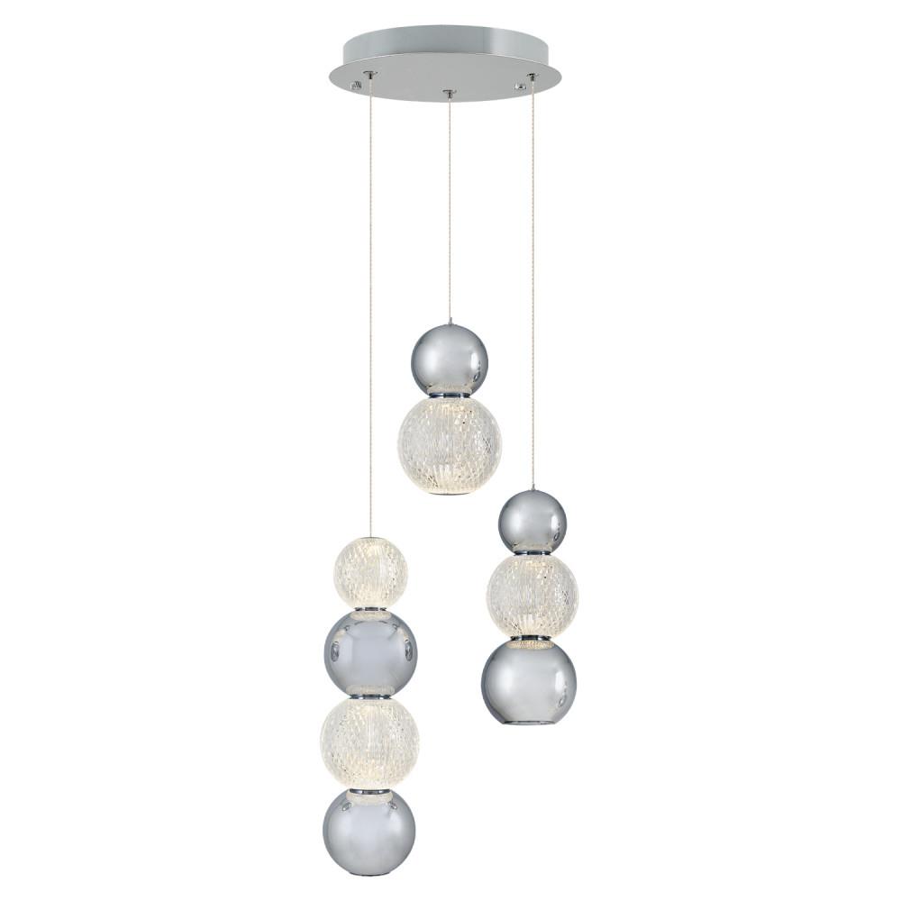 Krom Metal Güneş Sarkıt Avize 120 cm — görsel 6