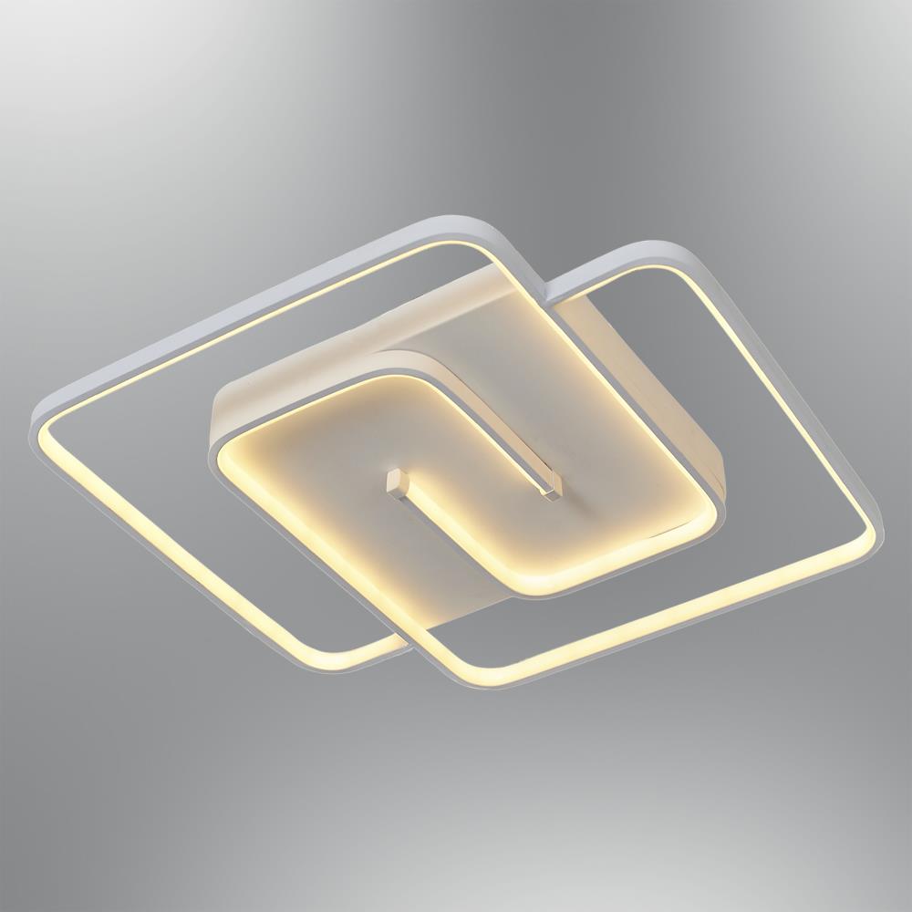 Beyaz Metal Flush Kumandalı Plafonyer Armatür 51 cm Beyaz Metal Flush Kumandalı Plafonyer Armatür 51 cm