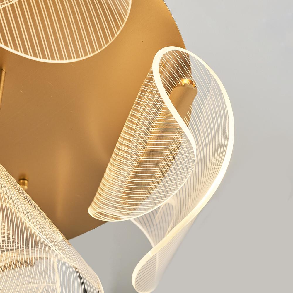 Metal Flue Sarı Plafonyer 28 cm — görsel 3