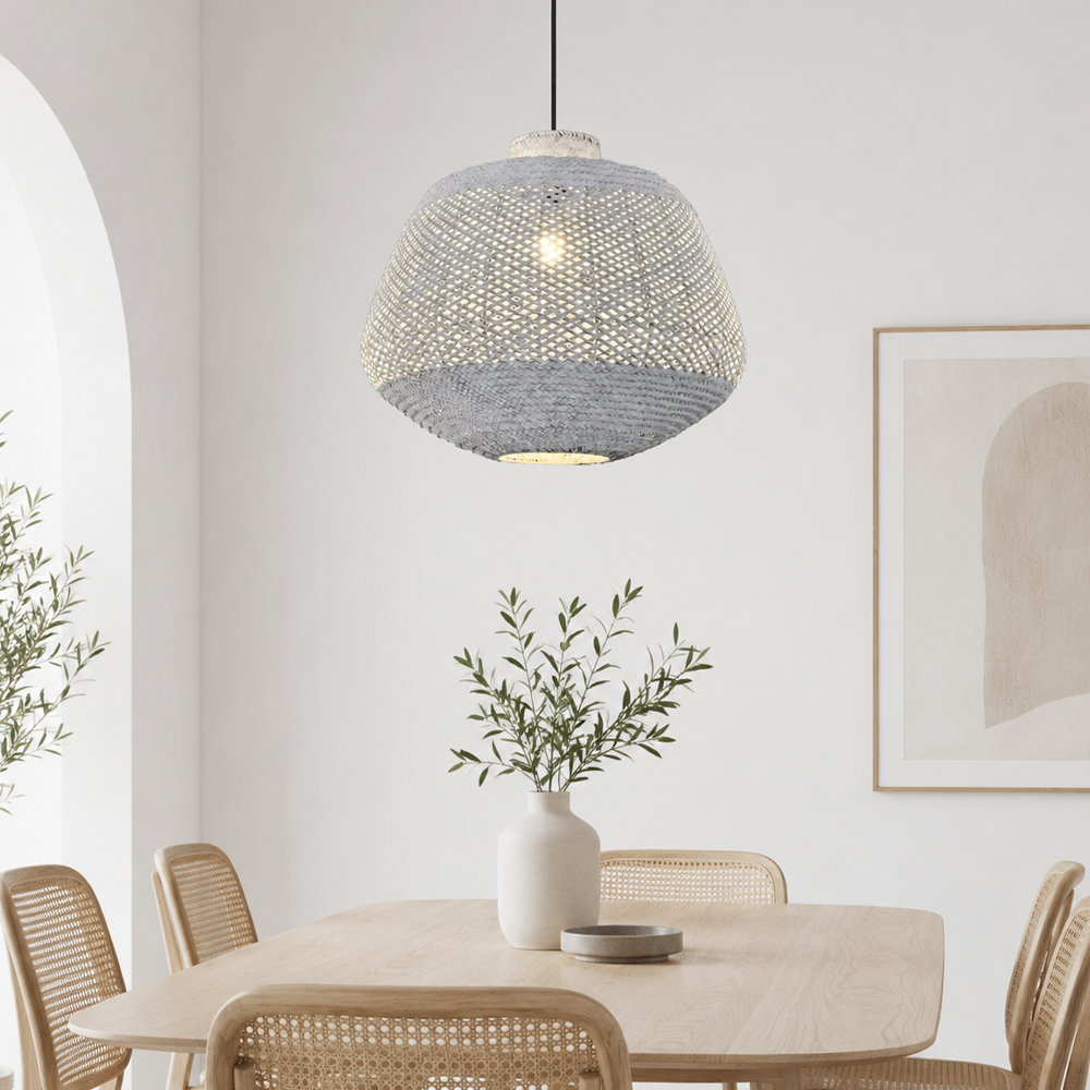 Tekli Beyaz Round 50X45 Sarkıt Avize 120 cm