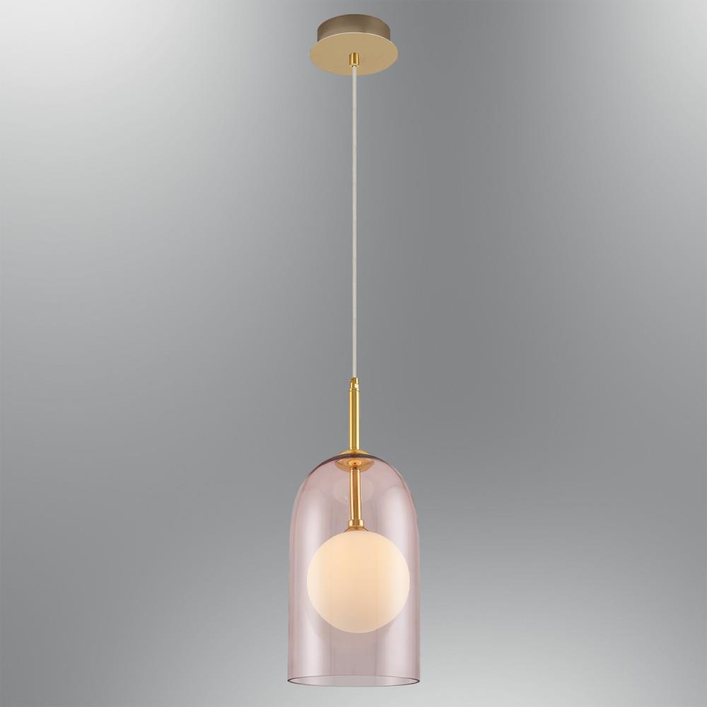 Tekli Pembe Metal Supa Uzun Sarkıt Avize 120 cm