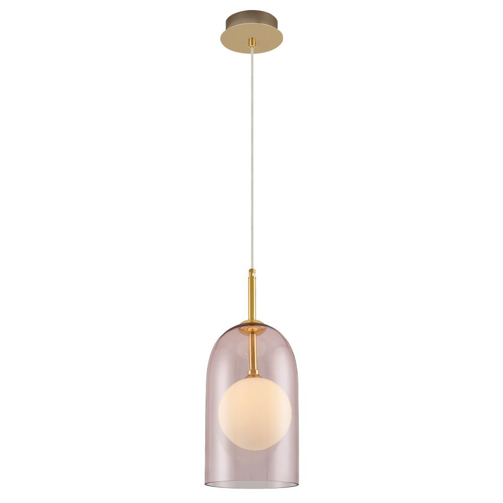 Tekli Pembe Metal Supa Uzun Sarkıt Avize 120 cm