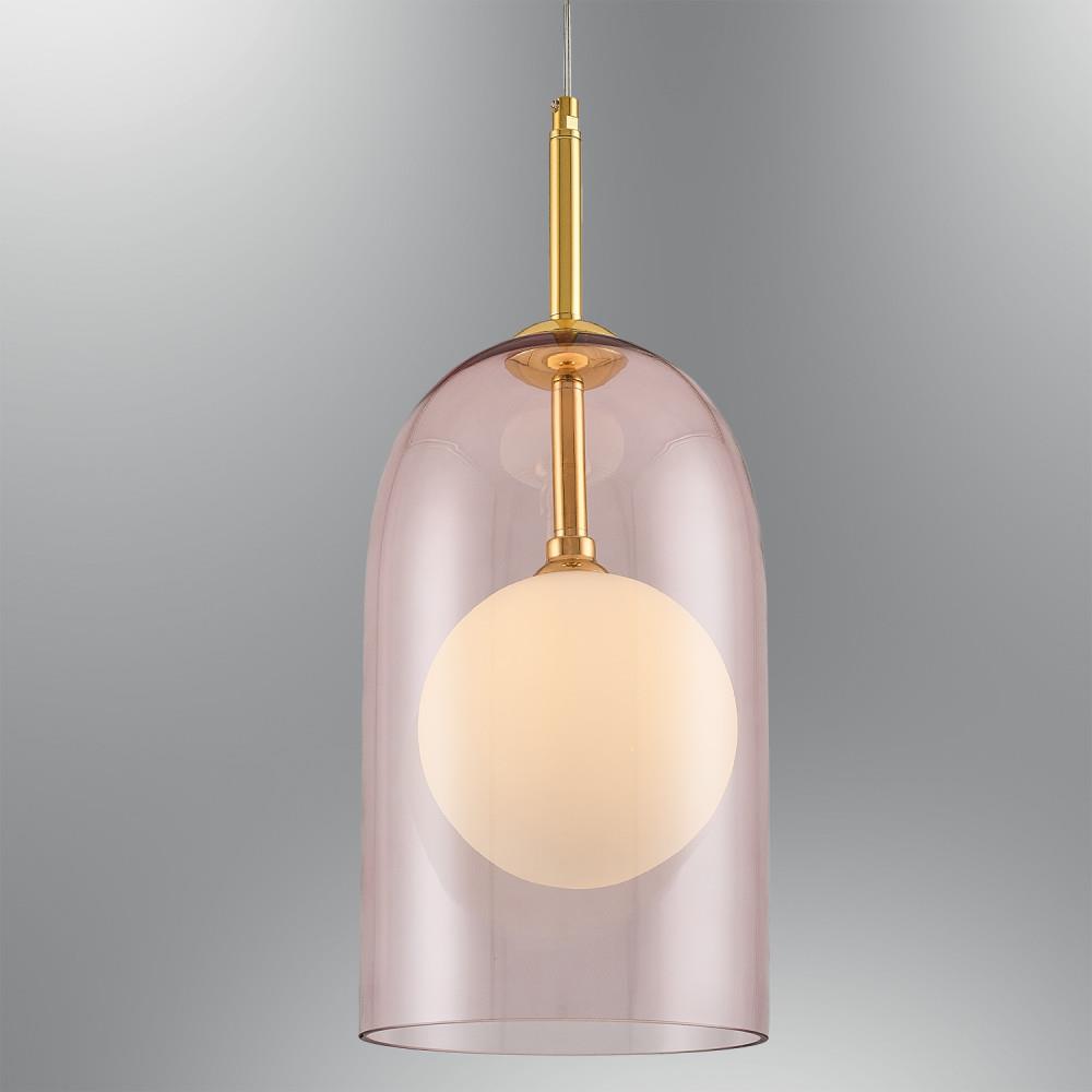 Tekli Pembe Metal Supa Uzun Sarkıt Avize 120 cm — görsel 3