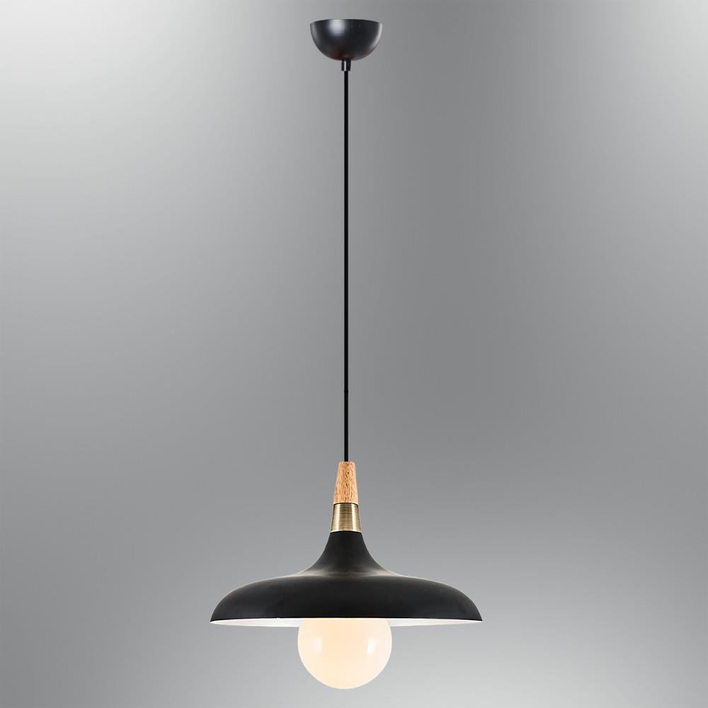 Tekli Siyah Metal Salkım Sarkıt Avize 120 cm