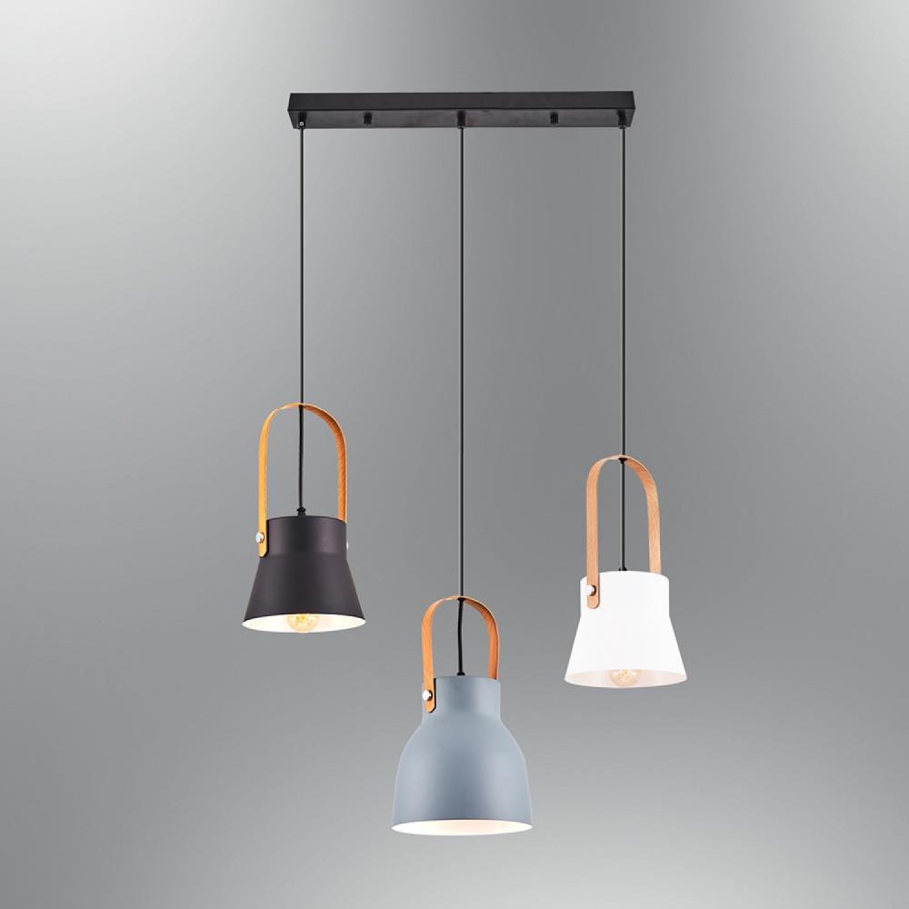 Mixed Metal Sıralı Sarkıt Avize 70 cm