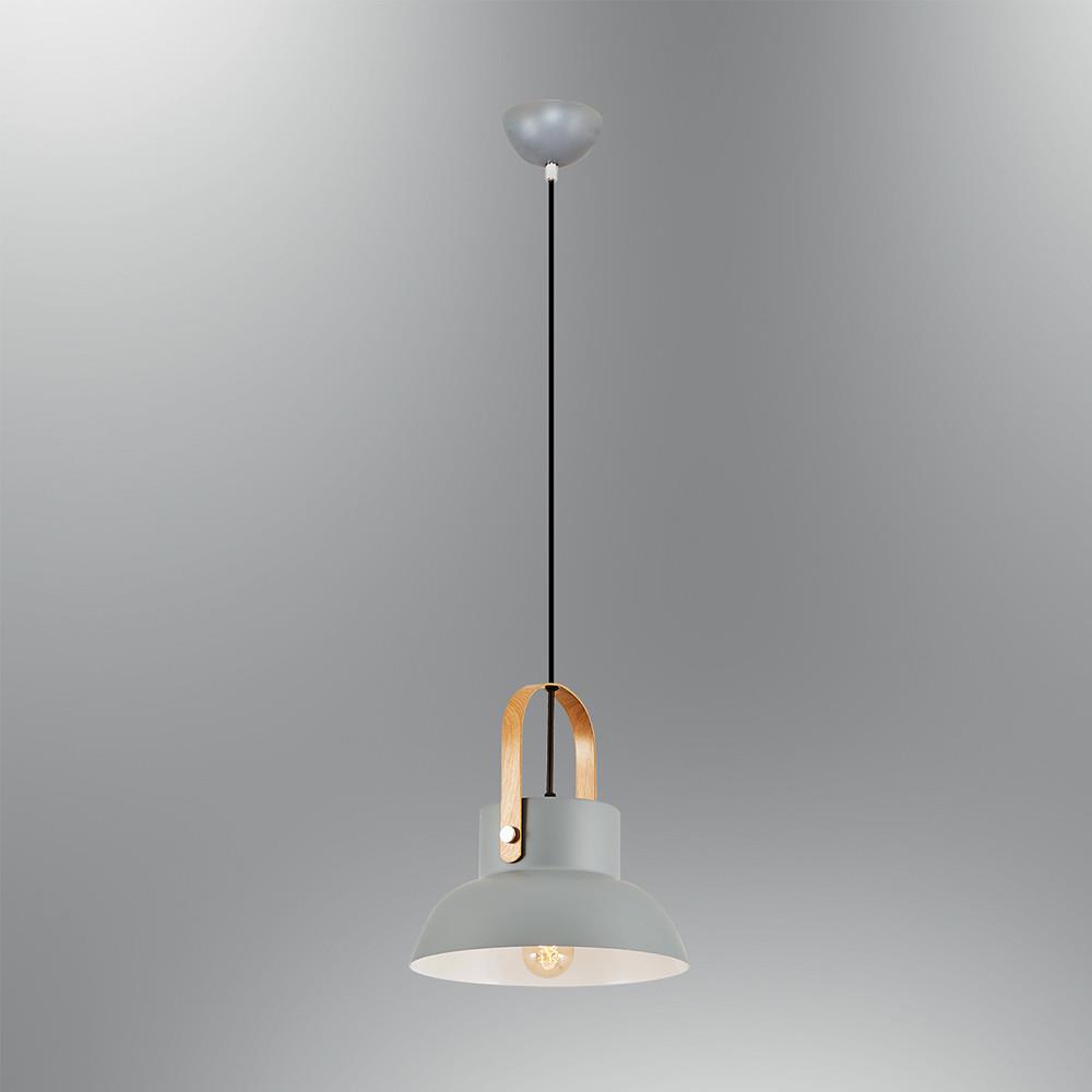 Tekli Gri Metal Sarkıt Avize 120 cm