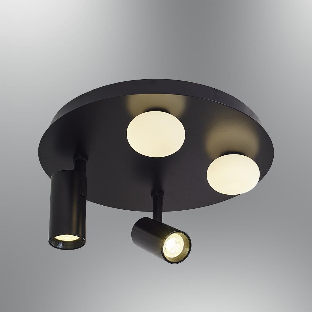 Siyah Metal Plofenyer 2 Spot 15 cm Siyah Metal Plofenyer 2 Spot 15 cm
