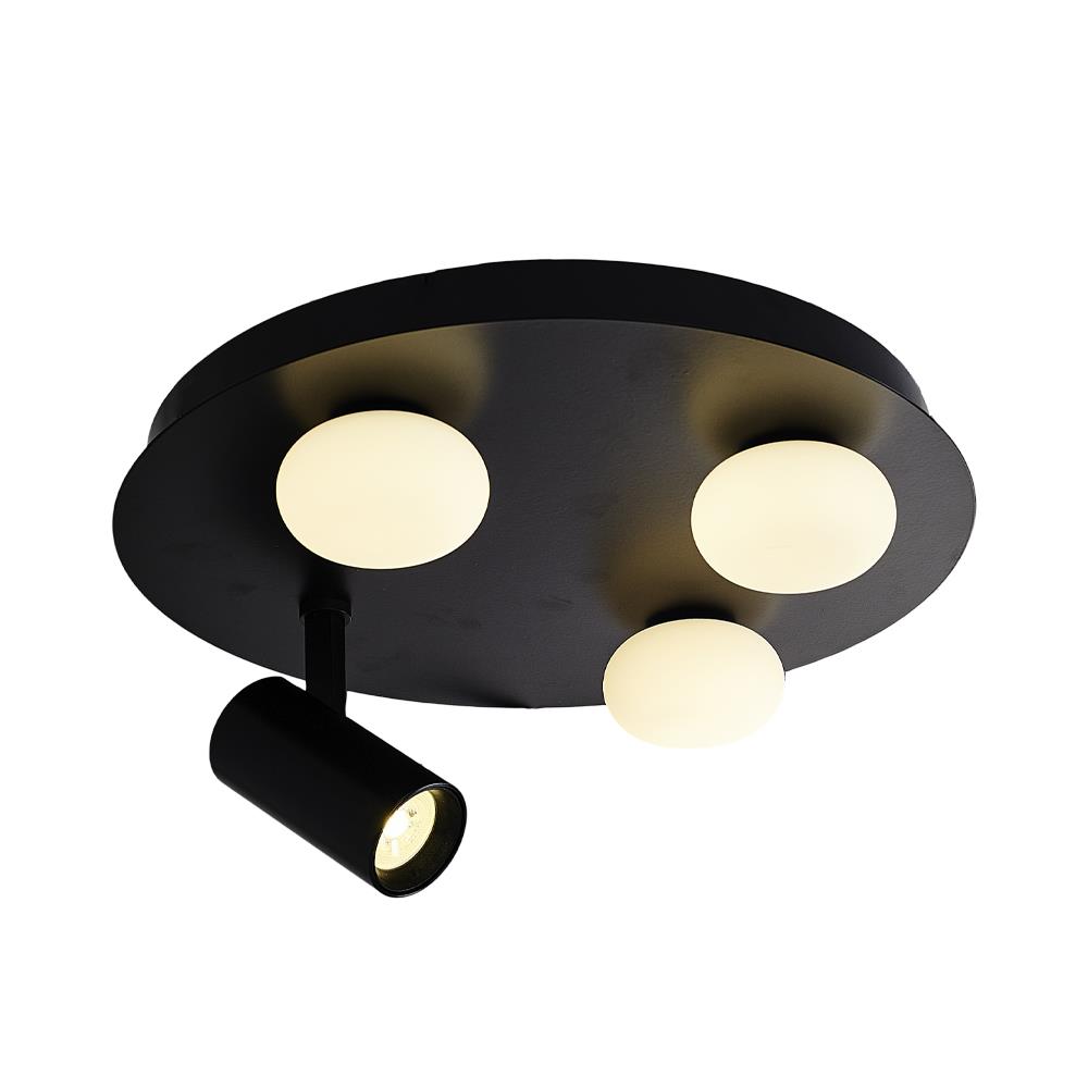 Siyah Metal Plofenyer 3 Spot 15 cm Siyah Metal Plofenyer 3 Spot 15 cm