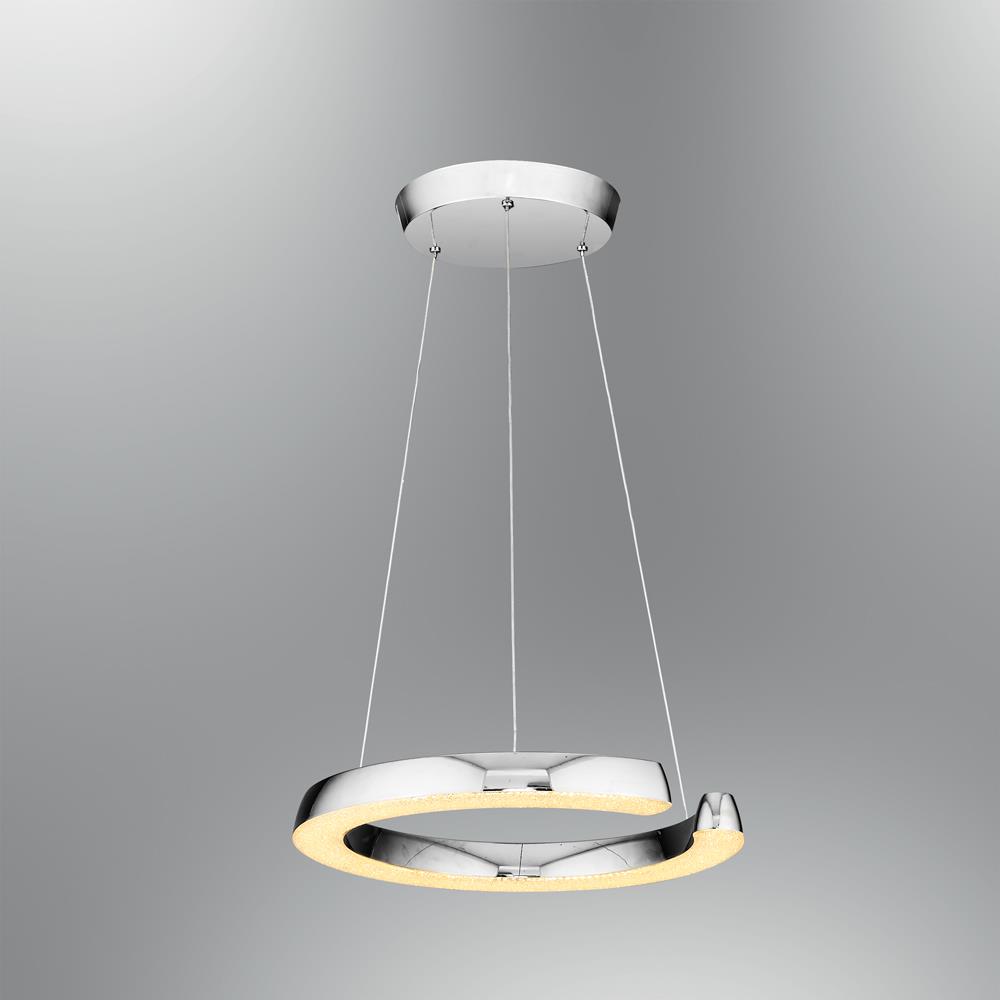 Tekli Ring Krom Sarkıt Avize 120 cm