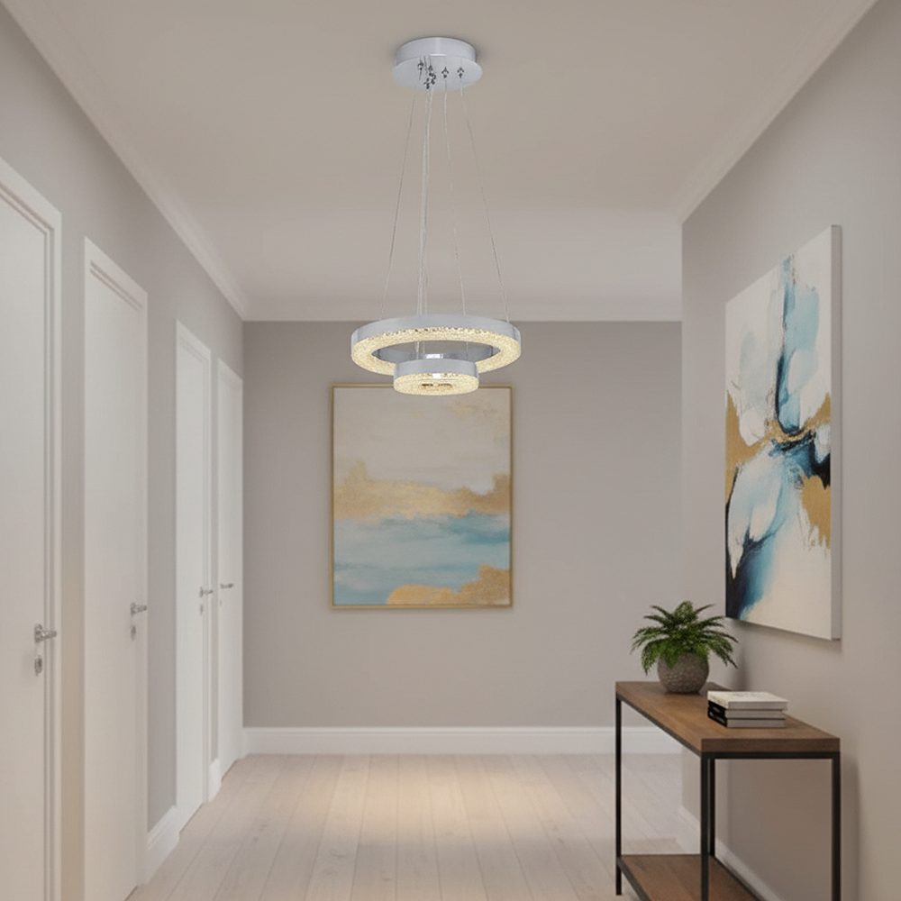 Tekli Metal Katlı Sezar Sarkıt Avize 120 cm