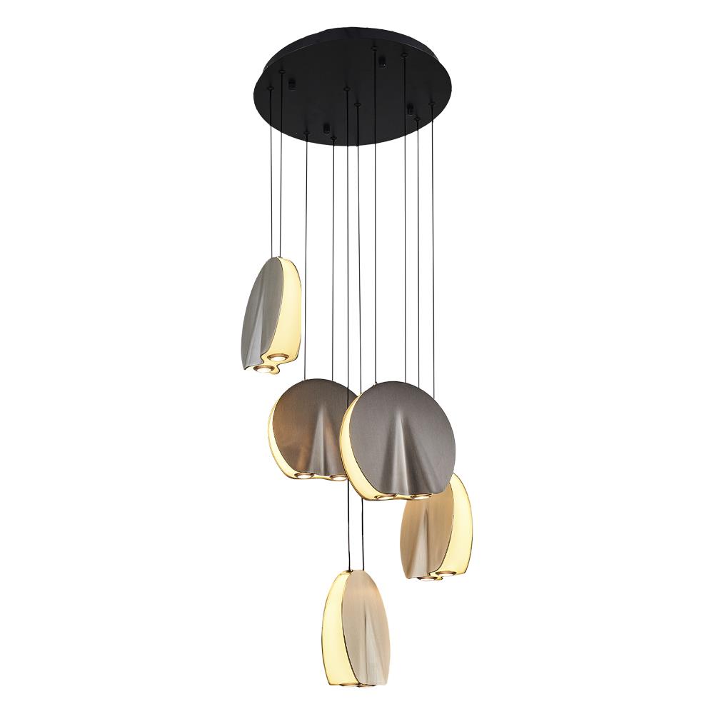 5'li Metal Oyster Mixed Sarkıt Avize 120 cm — görsel 6