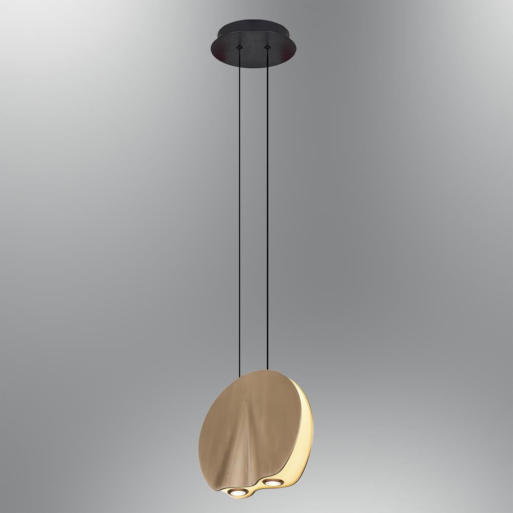 Tekli Sarı Metal Oyster 20Cm Sarkıt Avize 20 cm
