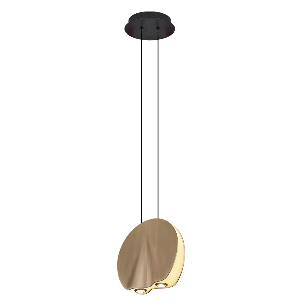 Tekli Sarı Metal Oyster 20Cm Sarkıt Avize 20 cm