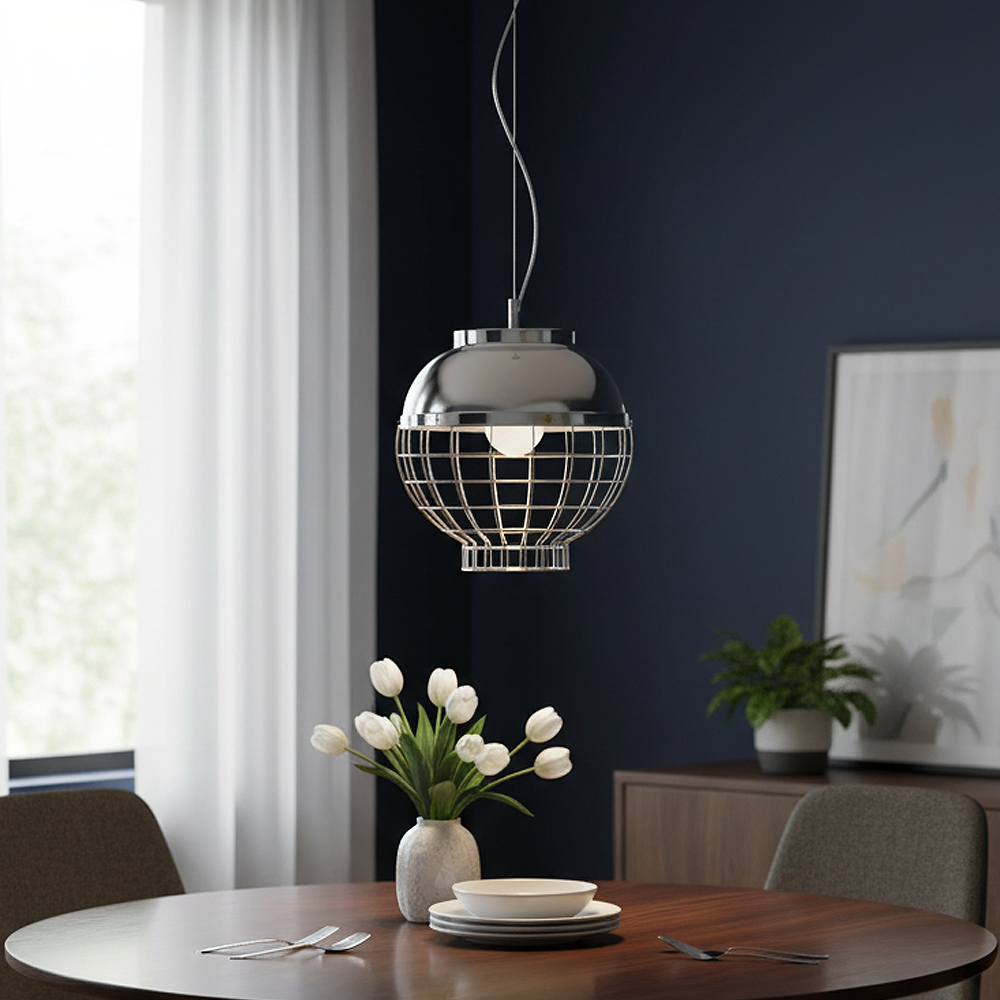 Krom Metal Sarkıt Avize 120 cm 2.76 kg