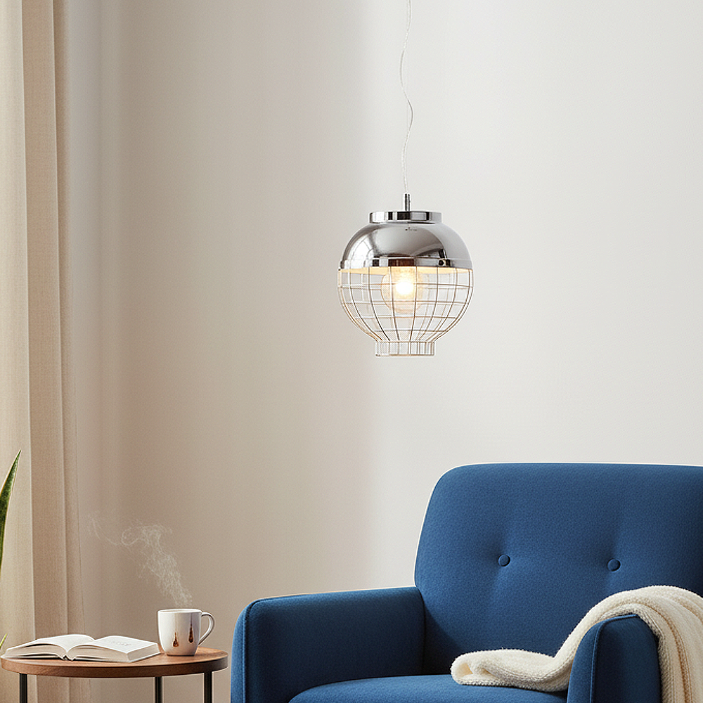Krom Metal Sarkıt Avize 120 cm 2.76 kg — görsel 4