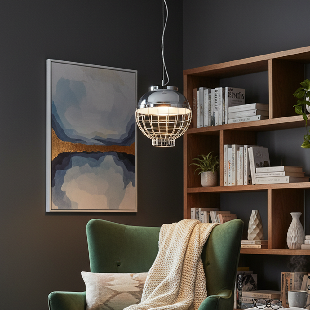 Krom Metal Sarkıt Avize 120 cm 2.76 kg — görsel 6