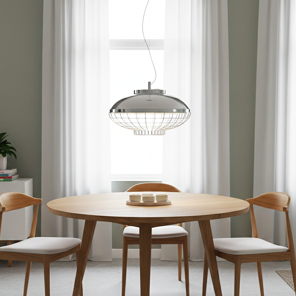 Krom Metal Sarkıt Avize 120 cm 3.38 kg — görsel 4